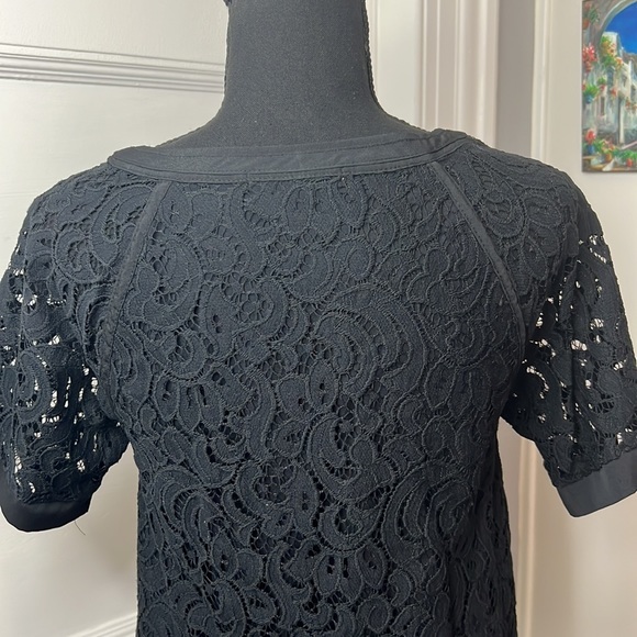BANANA‎ REPUBLIC WOMENS BLACK LACE TOP SIZE S - Picture 6 of 11